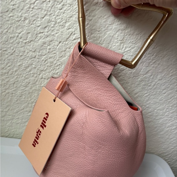 NWT Cult Gaia Mini Astraea Tote in Dusty Pink - Picture 3 of 8